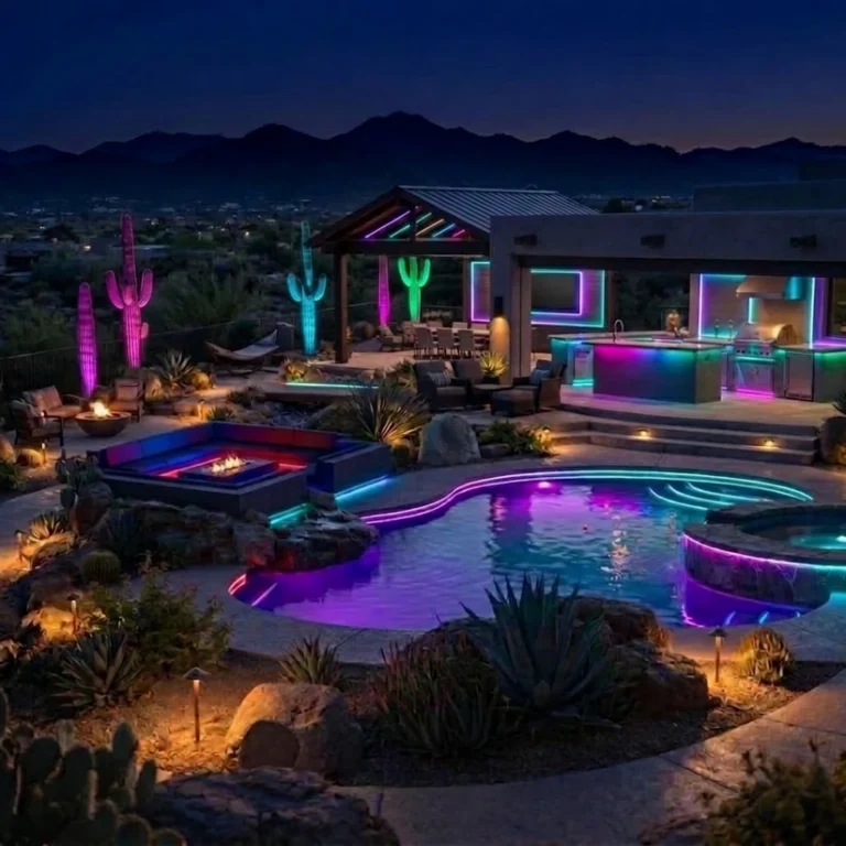 Outdoor Linear, with landscaping lights - Edited